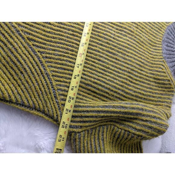 Chiaramente Vintage Sweater Yellow Gray HTF Made in Italy Size Medium - Picture 5 of 7